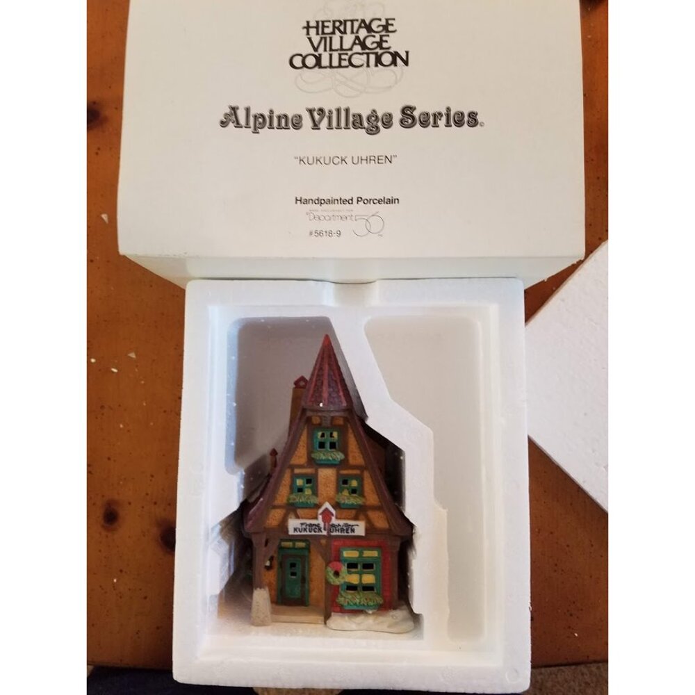 "Kukuck Uhren" #5618-9 Heritage Village Collection Alpine Village Series
